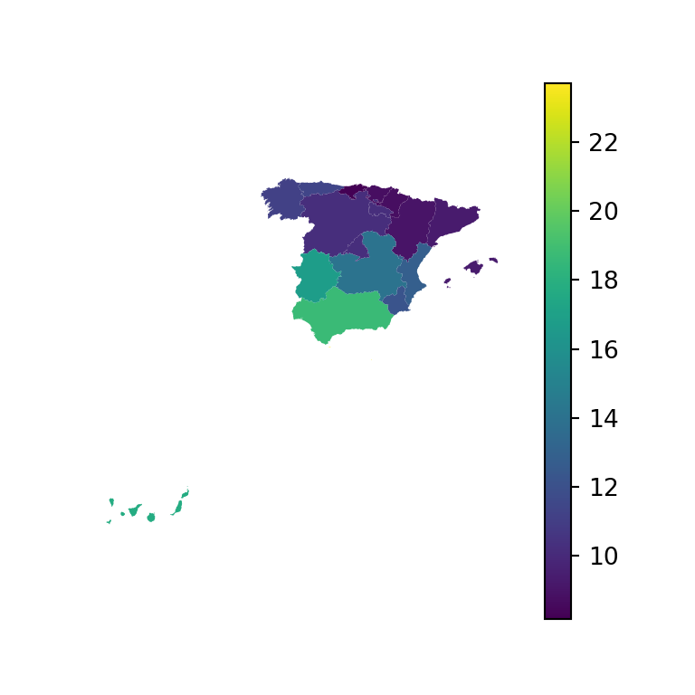 Mapa estático sin eje en geopandas